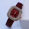 Square Quartz Women's Alloy Pu Leather Luxury Watch
