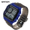 Square Resin Watch For Male Students Waterproof Alarm Luminous Sporty And Fashionable