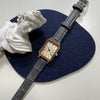 Square Retro Women's Watch Alloy Case Ordinary Glass Mirror Leisure Style