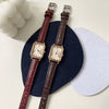 Square Retro Women's Watch Alloy Case Ordinary Glass Mirror Leisure Style