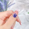 Square Ring S925 Sterling Silver Ice Flower Cut Diamond Minimalist Geometric Women's Jewelry