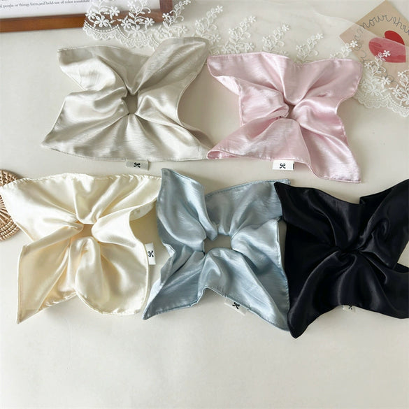 Square Satin Hair Rope Handmade For Women With High Elasticity
