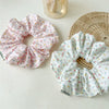 Square Scarf Scrunchie Hair Tie For Women Forest Style Pink Floral Handmade Fabric High Elasticity Sweet Style