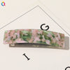 Square Shape Acetate Plate Handmade Spring Clip Hair Accessories Headdress For Women