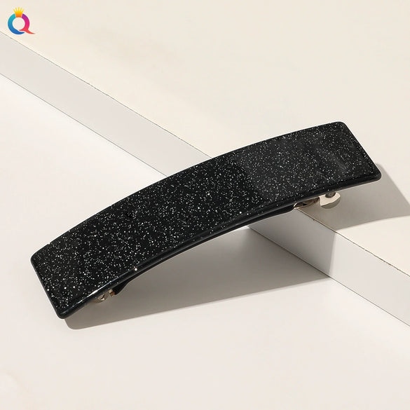 Square Shape Acetate Plate Handmade Spring Clip Hair Accessories Headdress For Women