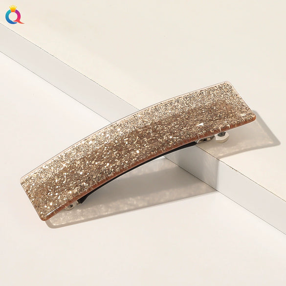 Square Shape Acetate Plate Handmade Spring Clip Hair Accessories Headdress For Women