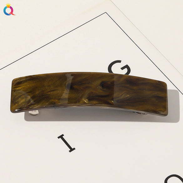 Square Shape Acetate Plate Handmade Spring Clip Hair Accessories Headdress For Women