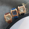 Square Silicone Alloy Women's Leisure Watch With Roman Dial