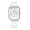 Square Silicone Casual Universal Wrist Watch With Alloy Case Stainless Steel Buckle And Mineral Reinforced Glass Mirror
