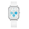 Square Silicone Casual Universal Wrist Watch With Alloy Case Stainless Steel Buckle And Mineral Reinforced Glass Mirror
