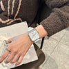 Square Silicone Casual Universal Wrist Watch With Alloy Case Stainless Steel Buckle And Mineral Reinforced Glass Mirror