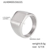 Square Smooth Titanium Steel Ring With Geometric Shape Pvd Plated 18K Gold Unisex
