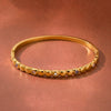 Square Stainless Steel Bracelet With Zircon Inlay Minimalist Geometric Design 18K Gold Plated