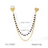 Square Stainless Steel Diamond Geometric Women's Shirt Collar Collar Flower Butterfly Brooch Chain
