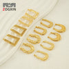 Square Ushape Titanium Steel 18K Gold Plated Ear Buckle For Women