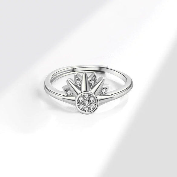 Stackable Celestial Couple Ring Geometric Copper Electroplated Female Ring Set