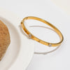 Stackable Nonfading Stainless Steel Cherry With Diamond Openable Bracelet For Women Light Luxury Style Electroplated