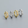 Stacked Ear Buckle Earrings S925 Silver Geometric Design Ins Style Electroplated For Women