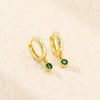 Stacked Ear Buckle Earrings 925 Silver Colorful Zircon Geometric Electroplated For Women