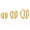 Stacked Ear Buckle S925 Silver Ins Wave Irregular Geometric Women's Earrings With Electroplating