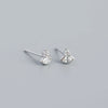 Stacked Earrings S925 Sterling Silver Geometric Horse Eye Electroplated For Women