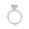 Stacked Full Circle Inlaid S925 Silver Moissanite Ring Fashion Ol Style Unisex