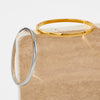Stacked Geometric Oval Gold Glossy Plain Ring Bracelet In Stainless Steel With Electroplating