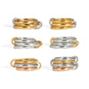 Stacked Interlocking Ring In Geometric Shape Stainless Steel Jewelry With Pvd Furnace Vacuum Real Gold Plating For Unisex