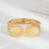 Stacked Irregular Alloy Bracelet With Electroplating Treatment