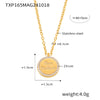 Stacked Letter Doublesided Collarbone Jewelry Set 316L Stainless Steel Diamondencrusted Electroplating For Women