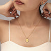 Stacked Letter Doublesided Collarbone Jewelry Set 316L Stainless Steel Diamondencrusted Electroplating For Women
