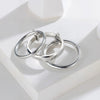 Stacked Mitten Rings Titanium Steel Geometric Electroplated Hand Jewelry For Women