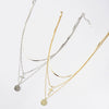 Stacked Necklace Snake Bone Clavicle Chain S925 Sterling Silver Cross Geometric Electroplated Design