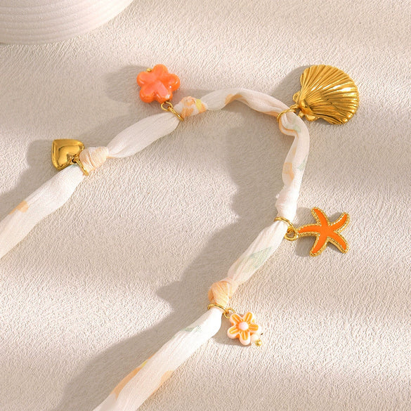 Stacked Necklaces Stainless Steel Titanium Steel Heart Shape Pendant Shell Necklace Fashion Ol Minimalist Electroplated