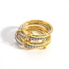 Stacked Plain Ring Copper Inlaid Zirconium Geometric Light Luxury Style Electroplated Women's Couple Hand Jewelry