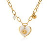 Stacked Retro White Diamond Devil's Eye Pendant Necklace Jewelry For Women