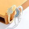 Stacked Ring Copper Light Luxury Geometric Star Pattern Set With Diamonds Women's