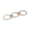 Stacked Ring Stainless Steel Geometric Electroplated Women's Jewelry