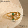 Stacked Ring Stainless Steel Geometric Light Luxury Style Gold Plated Women's