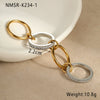 Stacked Ring Stainless Steel Geometric Light Luxury Style Gold Plated Women's