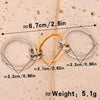 Stacked Ring Stainless Steel Geometric Style Electroplated Finger Ring Hand Jewelry