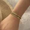 Stacked Stainless Steel Geometric Style Electroplated Women's Bracelet