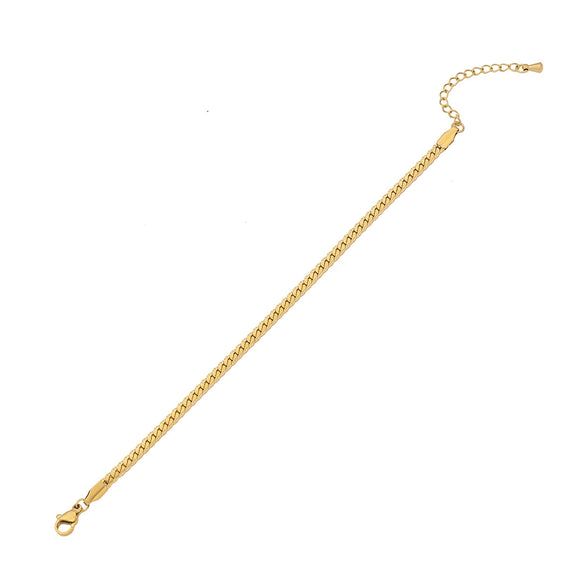 Stacked Stainless Steel Geometric Style Electroplated Women's Bracelet