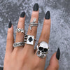 Stacked Style Geometric Alloy Ring Suit Electroplated For Unisex
