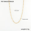 Stacked Tiger Eye Pendant Necklace For Women Titanium Steel 18K Gold Plated Geometric Ball Chain Light Luxury