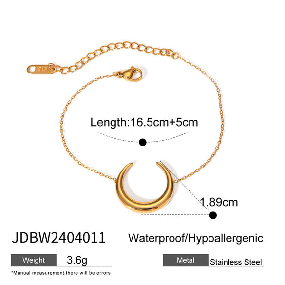 Stacked Wear Niche Design Sense Women's Stainless Steel Geometric Bracelet With Electroplating