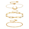 Stacked Wear Niche Design Sense Women's Stainless Steel Geometric Bracelet With Electroplating
