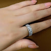 Stacked Wide Index Finger Ring Copper Zircon Geometric Women's Fashion Retro