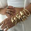 Stacked Wind Irregular Zinc Alloy Electroplated Bracelet