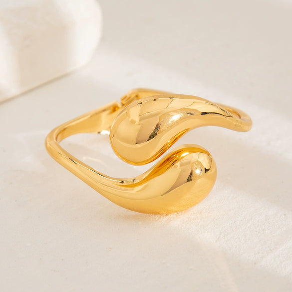 Stacked Wind Irregular Zinc Alloy Electroplated Bracelet
